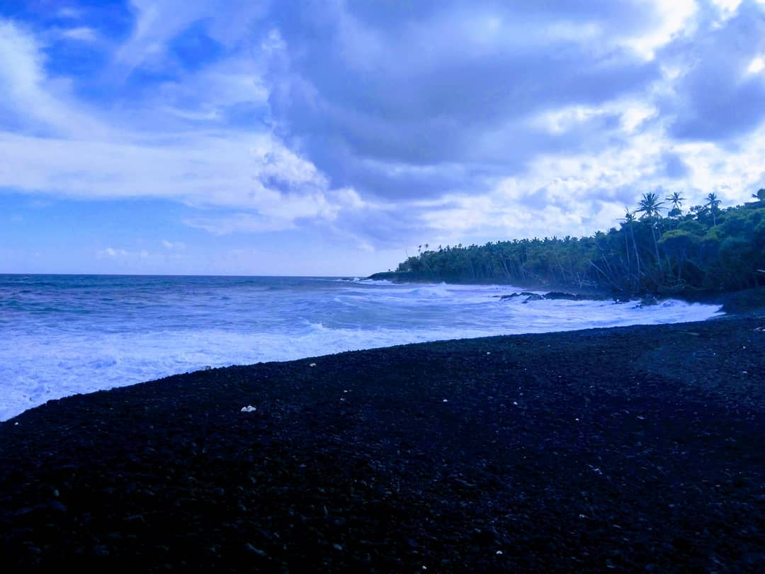 Blackest sand, biggest waves